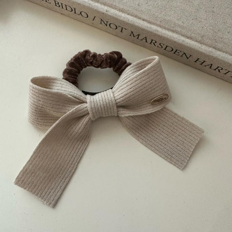 

Retro Simple Knitted Bow Hair Scrunchies for Women Temperament Hair Rope Girl Tie Mawei Rubber Band Fashion Hair Accessories New