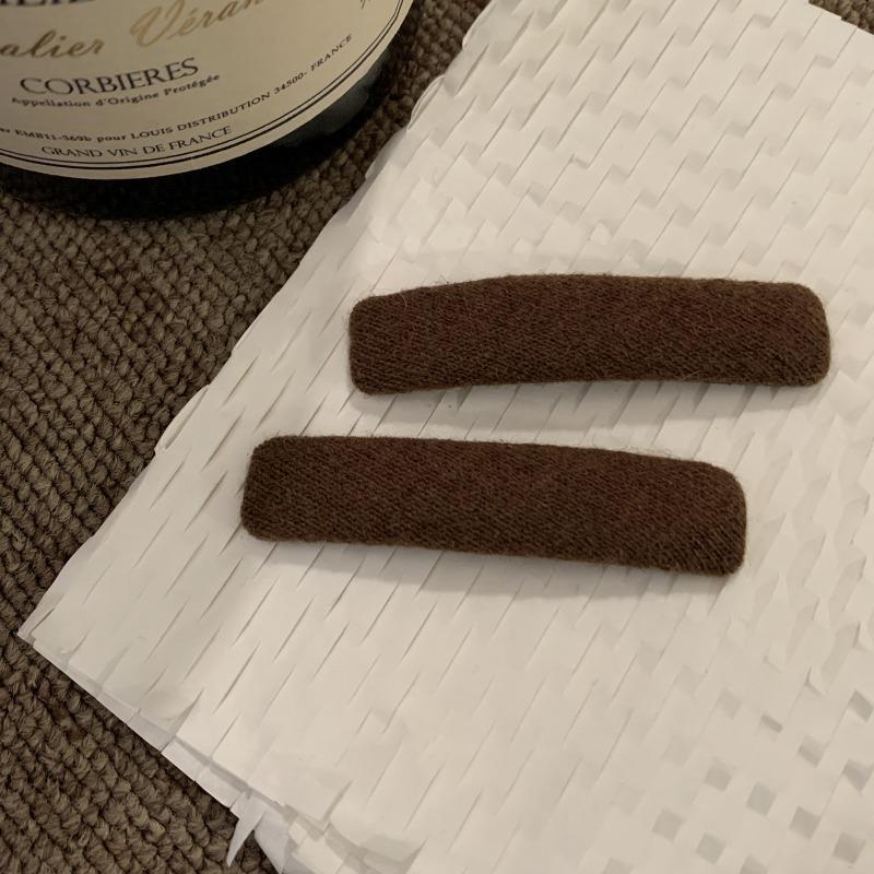 

Colorful Wool Flocked BB Clip Invisible Forehead Side Temple Hairpin Back Head Styling Barrettes Broken Tidy Fashion Women