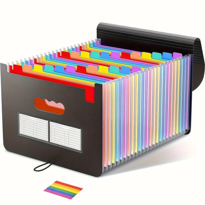 25/13 Pockets Colorful Inner Organ Bag,Student Office Materials/document Storage Folder,Large Capacity Classified Storage