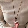 ESN Home Carved Wine Pot Necklace: Nomadic Style Woven Basket Clavicle Chain