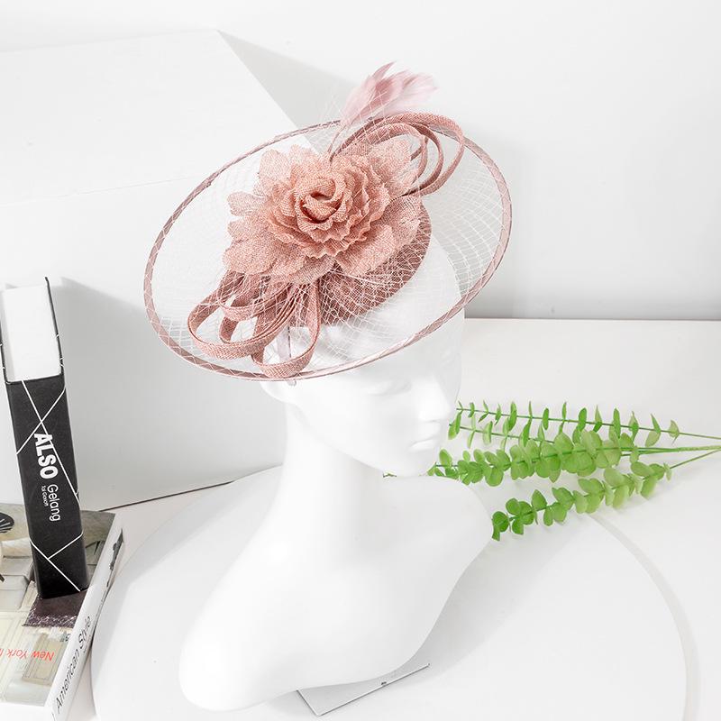 2026 Frühjahr/Sommer Feder-Schleier Kopfschmuck: Retro-Teeparty-Blumen-Haarschmuck für Damen