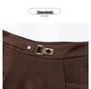 Women's Patchwork High Waist Slimming Long Skirt - Coffee, Large Size, Spring/Autumn 2026