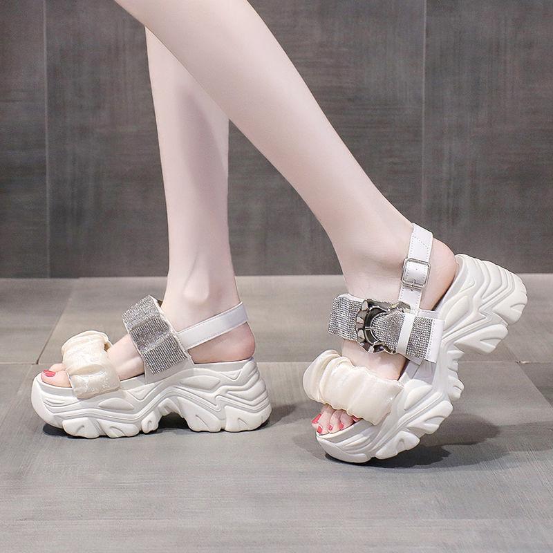 Sandale de vară pentru femei, pantofi sport cu platformă ușoară, cu creștere înălțime, stil roman, noi