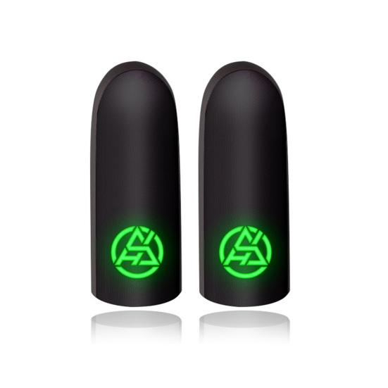 

2Pcs Gaming Finger Covers Luminous Sensitive High Elasticity Sweat-proof Non-slip Touch Screen 0.3mm Ultra-thin Mobile Gaming Thumb Gloves Sleeves