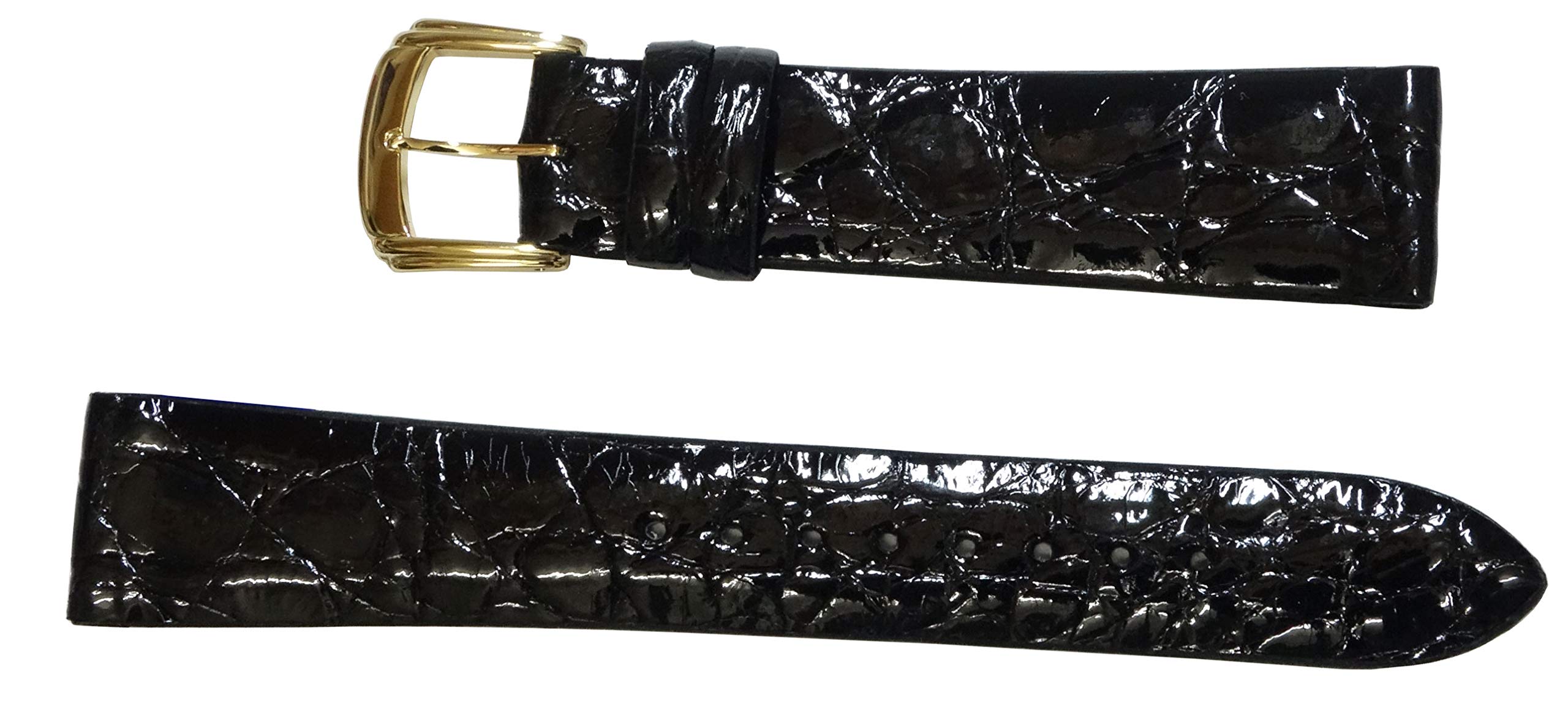 

Seiko DA30 18мм Ремешок из кожи аллигатора черного цвета, оригинальный мужской