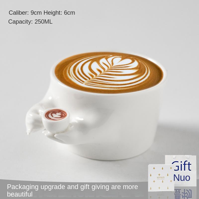 

Кружка Керамический материал Белый Неправильная форма Индивидуальность Простая Подходит для украшения рабочего стола Мода Хранение Молоко Кофе Напиток 301-400ml