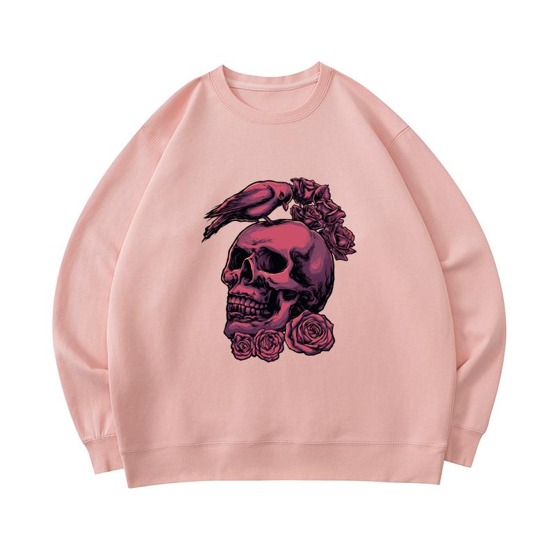 pink skull sweater
