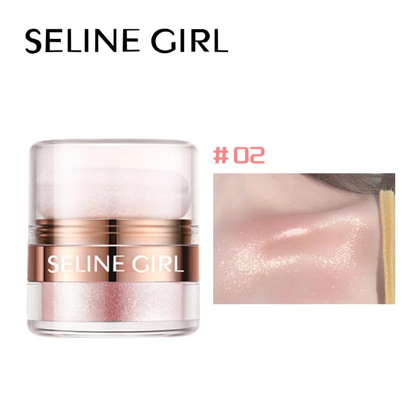 SELINE GIRL Fairy Highlight Pat Powder Face Body Whole Body Blush Grooming Powder Brightening Loose Powder