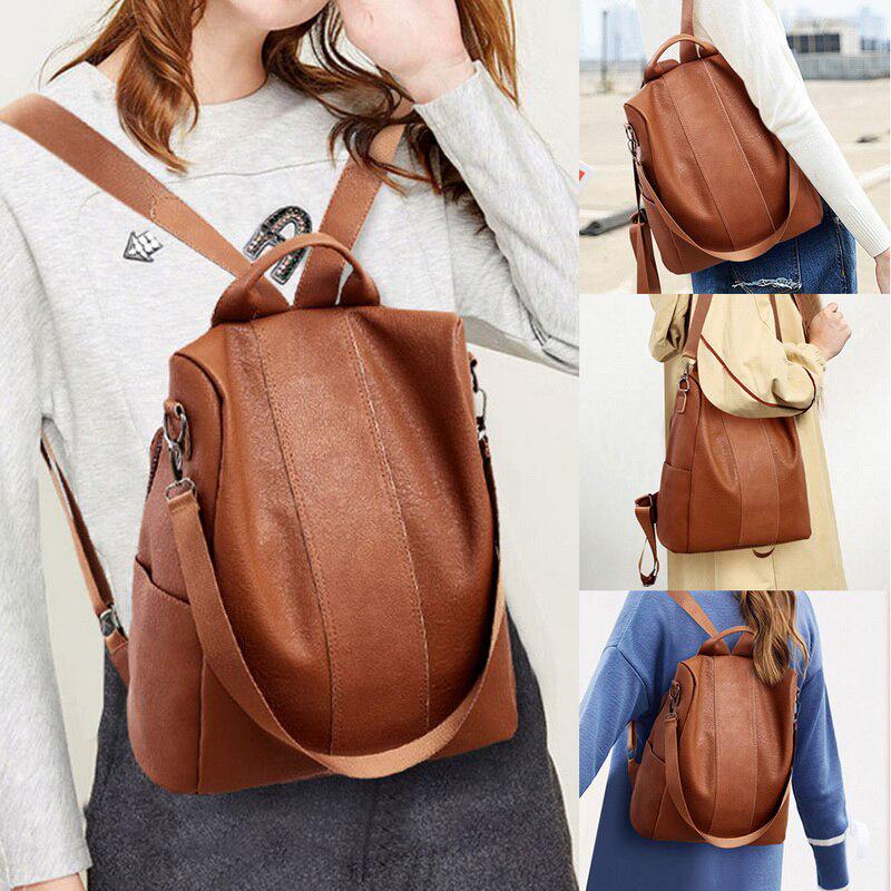Buy Anti-theft Leather Backpack Women 