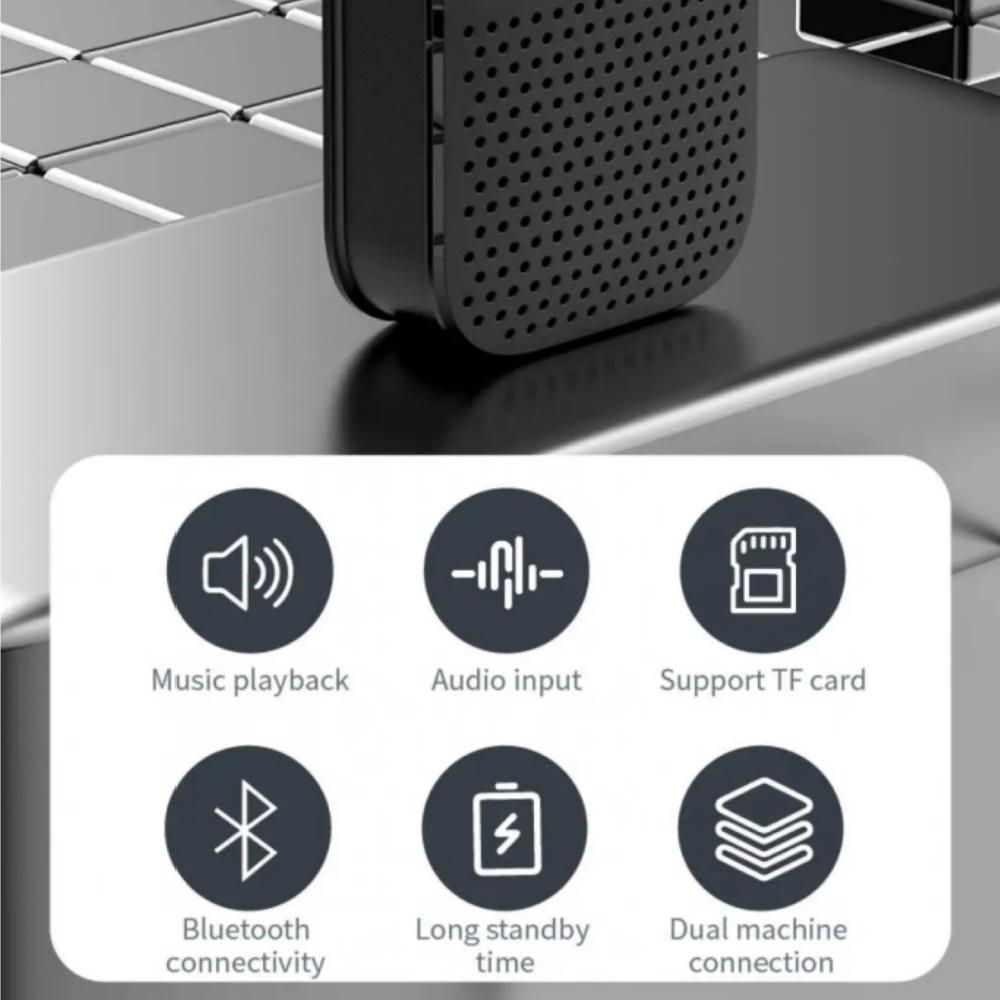 Bluetooth 5.4 Speaker Handsfree Car Kit Sun Visor Clip Wireless Audio Receiver Speakerphone Loud Music Player Connect Dual Phone