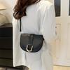 Solid Color Casual Spring New Style Trendy Fashionable Casual Fashionable Underarm Crossbody Saddle Bag