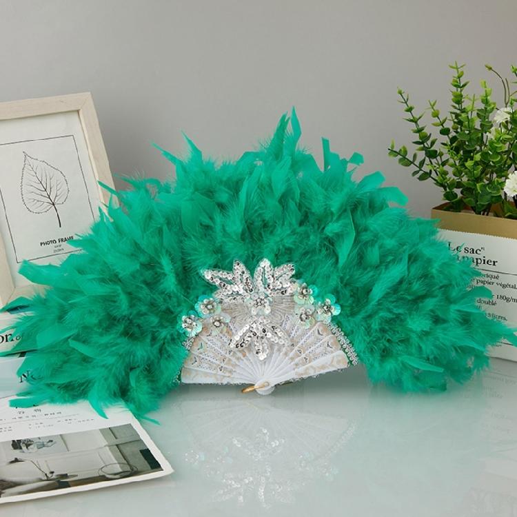 Wedding Dance Hand Fan Party Props Feather Foldings Fan for Woman Dance Fan