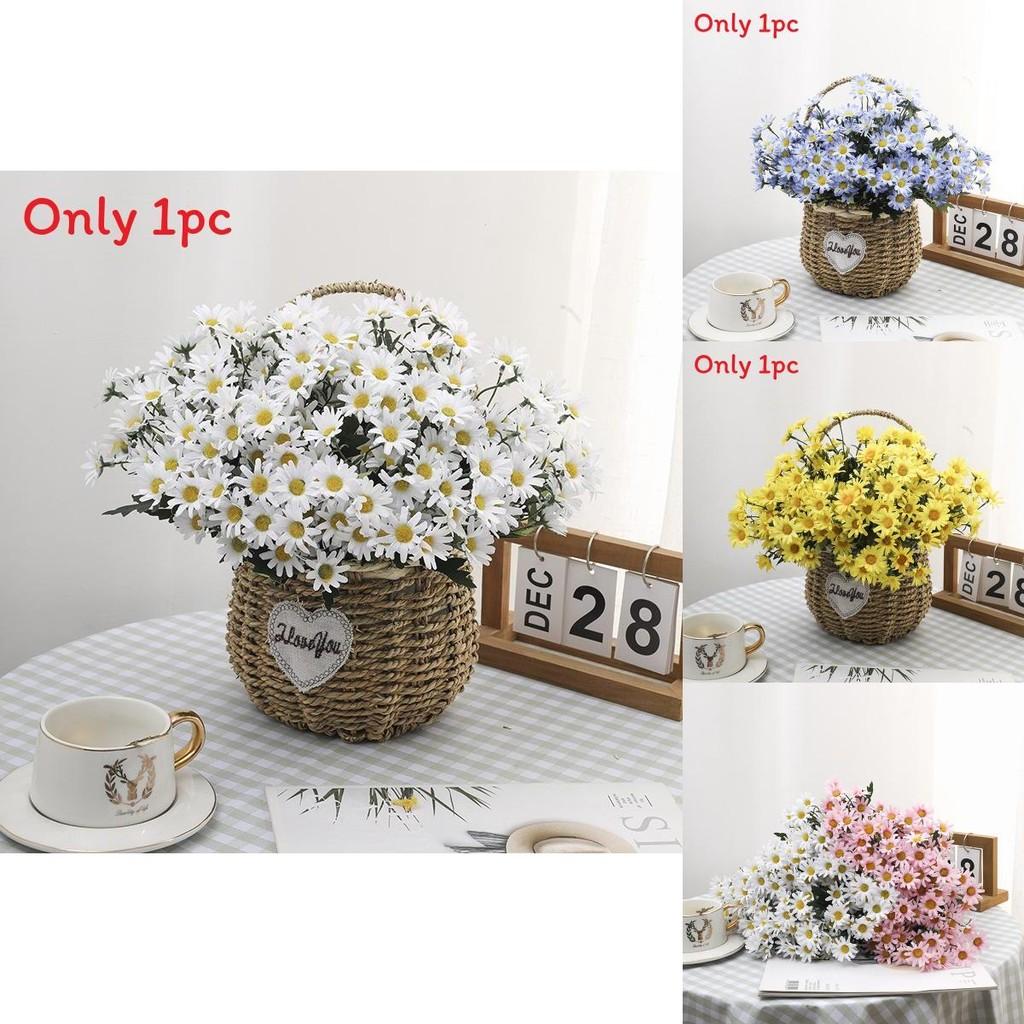 Artificial Silk Chrysanthemum Bouquet For Wedding Decor Home Office Styling