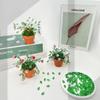 with Pots Tools Potted Plants Beads Green Glass Beaded Plant Set  Home Desk Decor