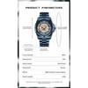 Mens Quartz Watches Top Brand Luxury Stainless Steel Waterproof Hollow Out Male Wristwatches