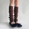 Wool Knit Leg Warmers Winter Autumn Japanese JK Style Slouchy Socks for Girls Solid Color Calf Socks Thermal Layering Essential