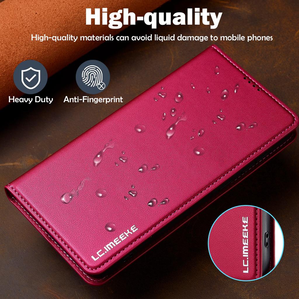 LC.IMEEKE Seria L1 Etui na Samsung Galaxy A55 5G PU Skórzany Portfel Stojak Ochronny Pokrowiec na Telefon