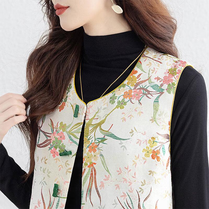 Women's New Chinese Style Floral Button Vest
