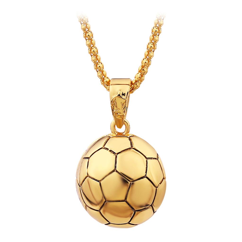 New Style Fashionable Solid Football Model Pendant Necklace - A Football Enthusiast's Accessory and Decoration Item