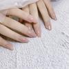 24pcs Long Coffin Press On Nails Nude Pink White Jelly Tips With Glue Rose Art Full Cover False Nails
