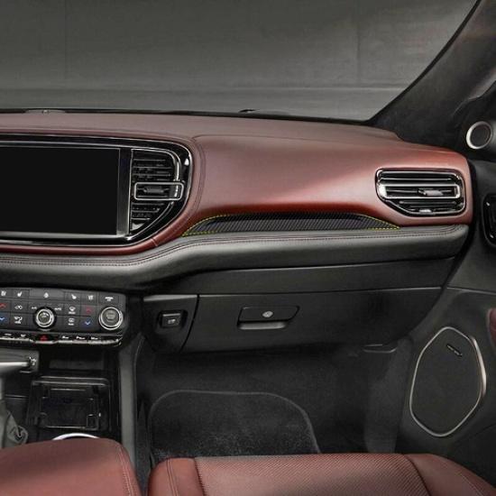 Εσωτερική Διακοσμητική Λωρίδα Πίνακα Οργάνων από Ανθρακονήματα, Πλευρά Συνοδηγού, Για Dodge Durango +