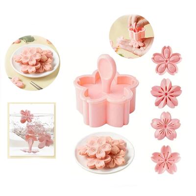 Cherry Blossom Cookie Cutter Fondant Stamp Floral Biscuit DIY Baking Tool Pink Sakura Flower Cake Decoration Pastry Mold