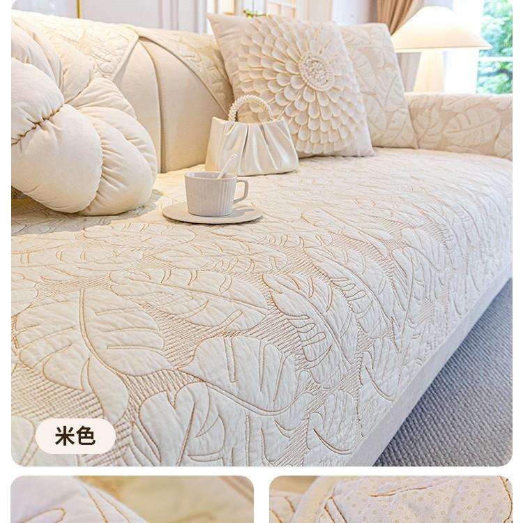 Cotton Sofa Cushion Universal In All Seasons, Pure Cotton  New Non-Slip Seat Cushion, Leather Sofa Cover, Backrest Towel Cover Cloth