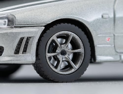 TOMYTEC Tomica Limited Vintage Neo 1/64 Scale LV-N353a Nissan Skyline 2-Door Sports Coupe 25GT TURBO with Optional Parts, Silver, 2000 Model, Finished