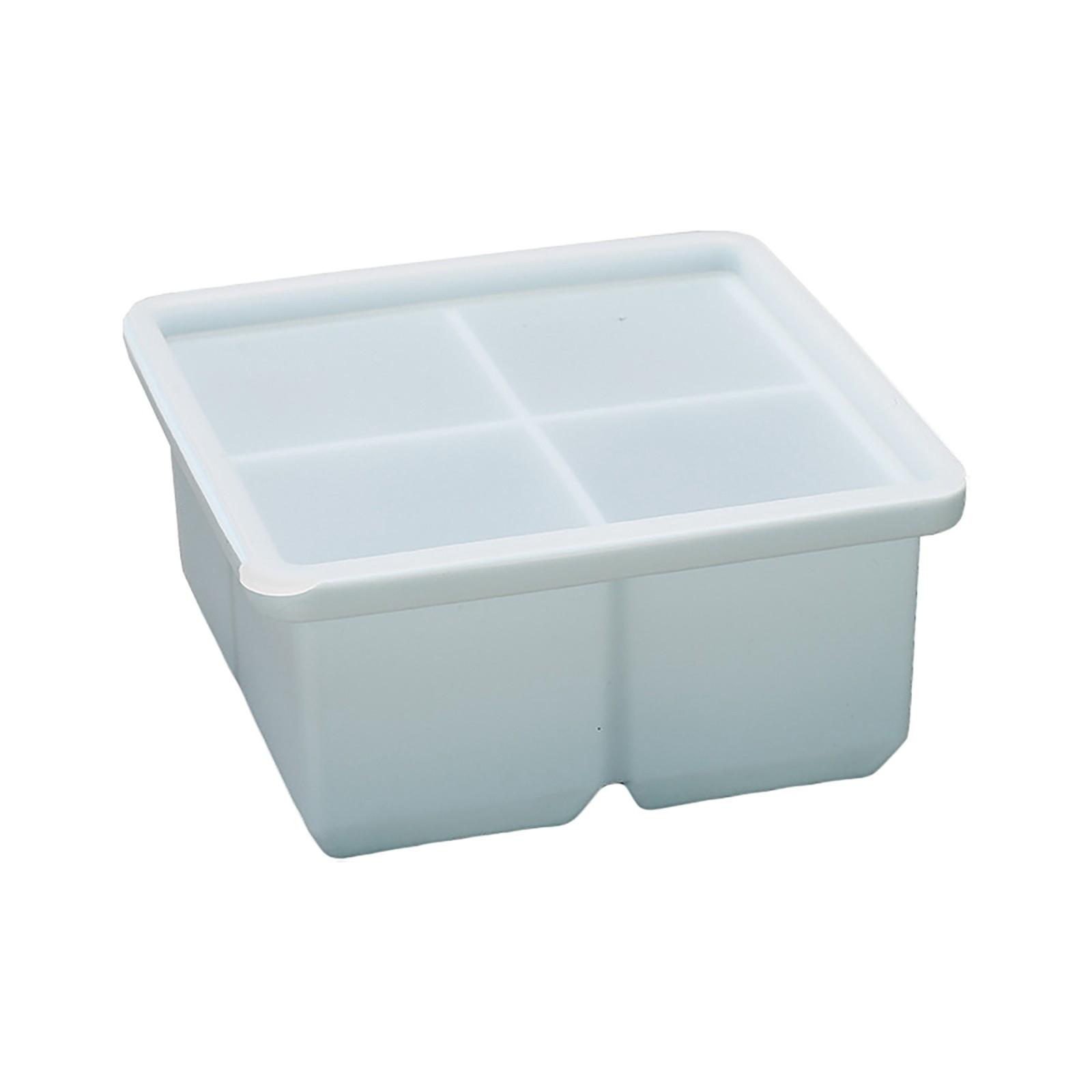

Mold With Lid Reusable Silicone Ice Mold With Overflow And Detachable Lid Flexible And Odorless One Size синий