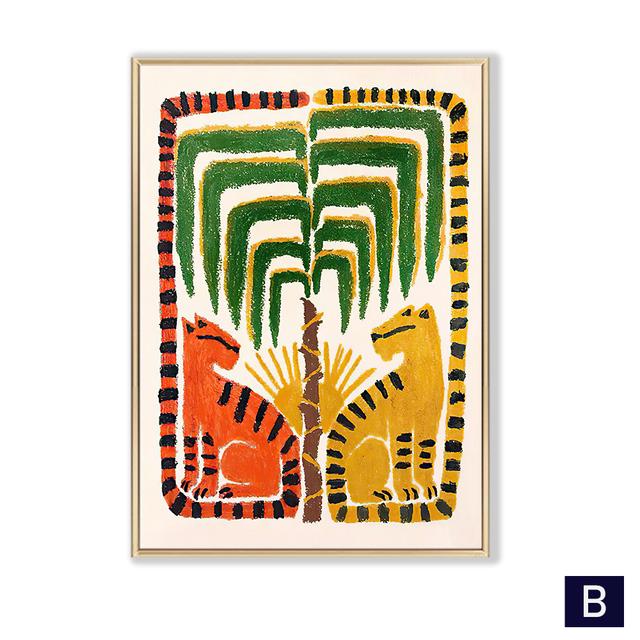 Abstract Ancient Egypt Posters And Prints Wall Pictures Boho Snake Tiger Wall Art Leopard Lady Canvas Painting For Bedroom Decor