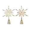 Christmas Tree Star Topper Iron Sparkling Star Treetop Decor Christma LED Pre-Lit Glitter Star Treetop Ornament For New Year