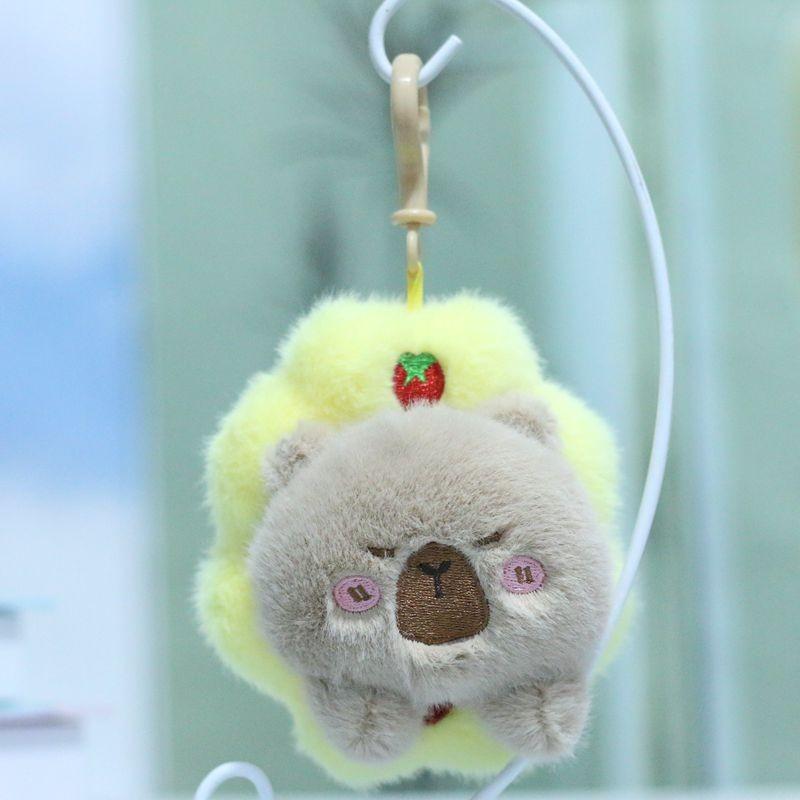 Creative Plush Animal Keychain Soft Fluffy Rabbit Doll Keyring For Purses And Bags
