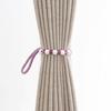 2Pcs Curtain Tiebacks with Pearls, Handmade Decorative Curtain Holdbacks Rope, Outdoor Farmhouse Tie Backs for Curtains, Curtain Holders for Drapes