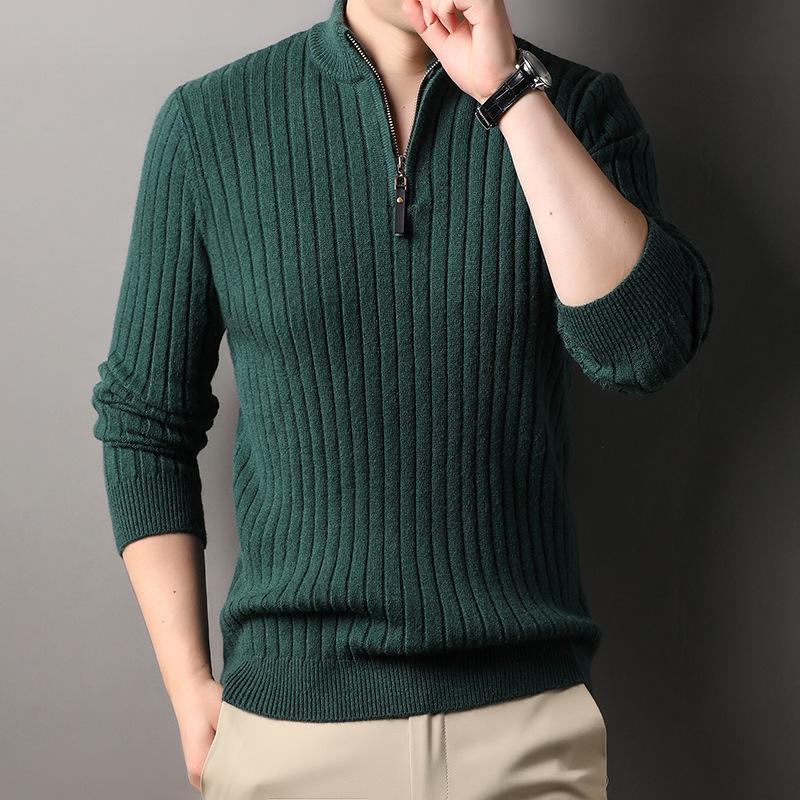 Autumn Thickened Young and Middle-aged Men's Sweater Pullover Large Size Loose Korean Style Jacket Men's Clothing