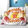 Manchester United F.C Pattern Blanket for Home Decoration, Bed, Sofa, Car Travel, Camping, Suitable for All Seasons, Birthday Christmas Gift