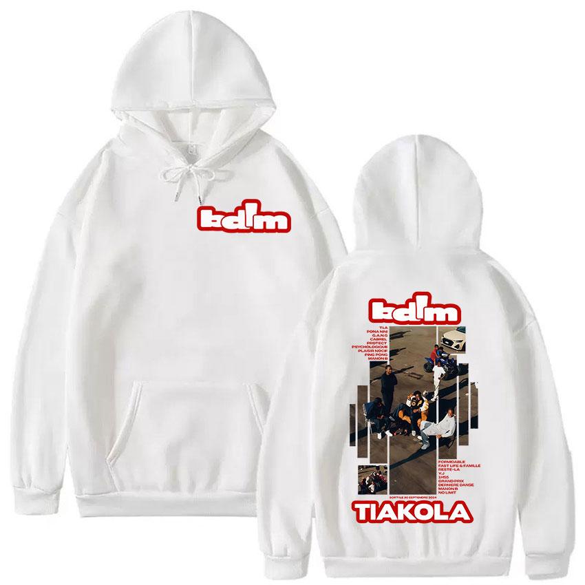 Rapper TIAKOLA Bdim Tour 2025 Album Merch Graphic Hoody Men's Fashion Oversized Sweatshirt Vintage Cozy Fleece Hoodie Streetwear