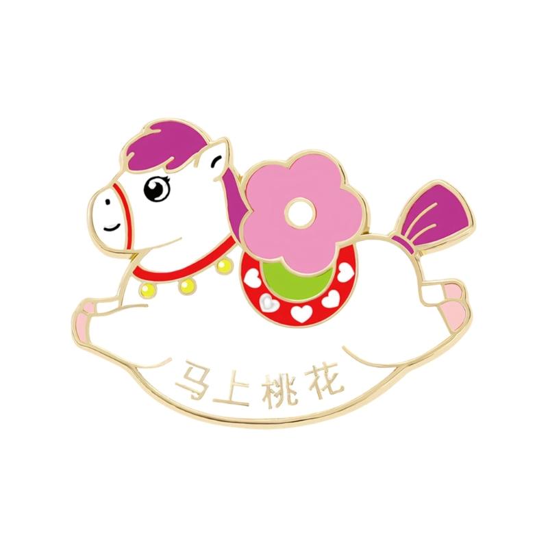 

Cute Horse Pin With Glossy Finish Stylish Clothing Accessory Lovely Horse Brooch Perfect For Gifts And Celebrations