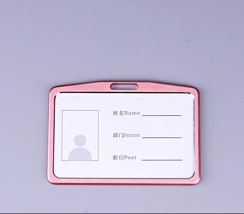 Aluminum Alloy Card Cover Men Women Business Work Name Card ID Badge Lanyard Metal Case Credit Card Holder Bags Protector