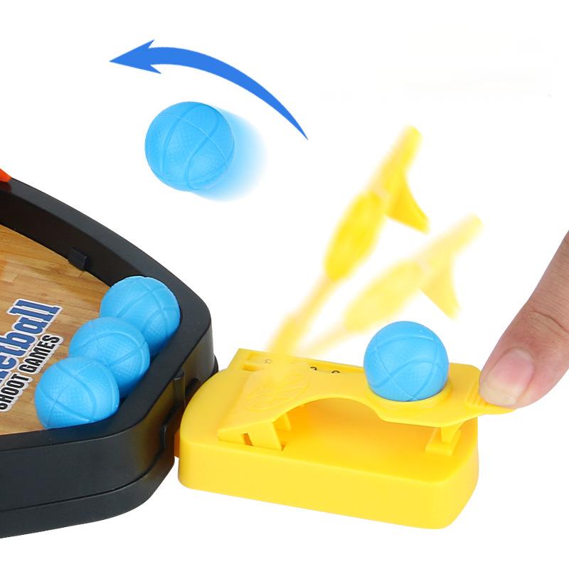 Basketball Katapult Zwei-Personen Eltern-Kind interaktives Finger-Schießspiel Tischbox