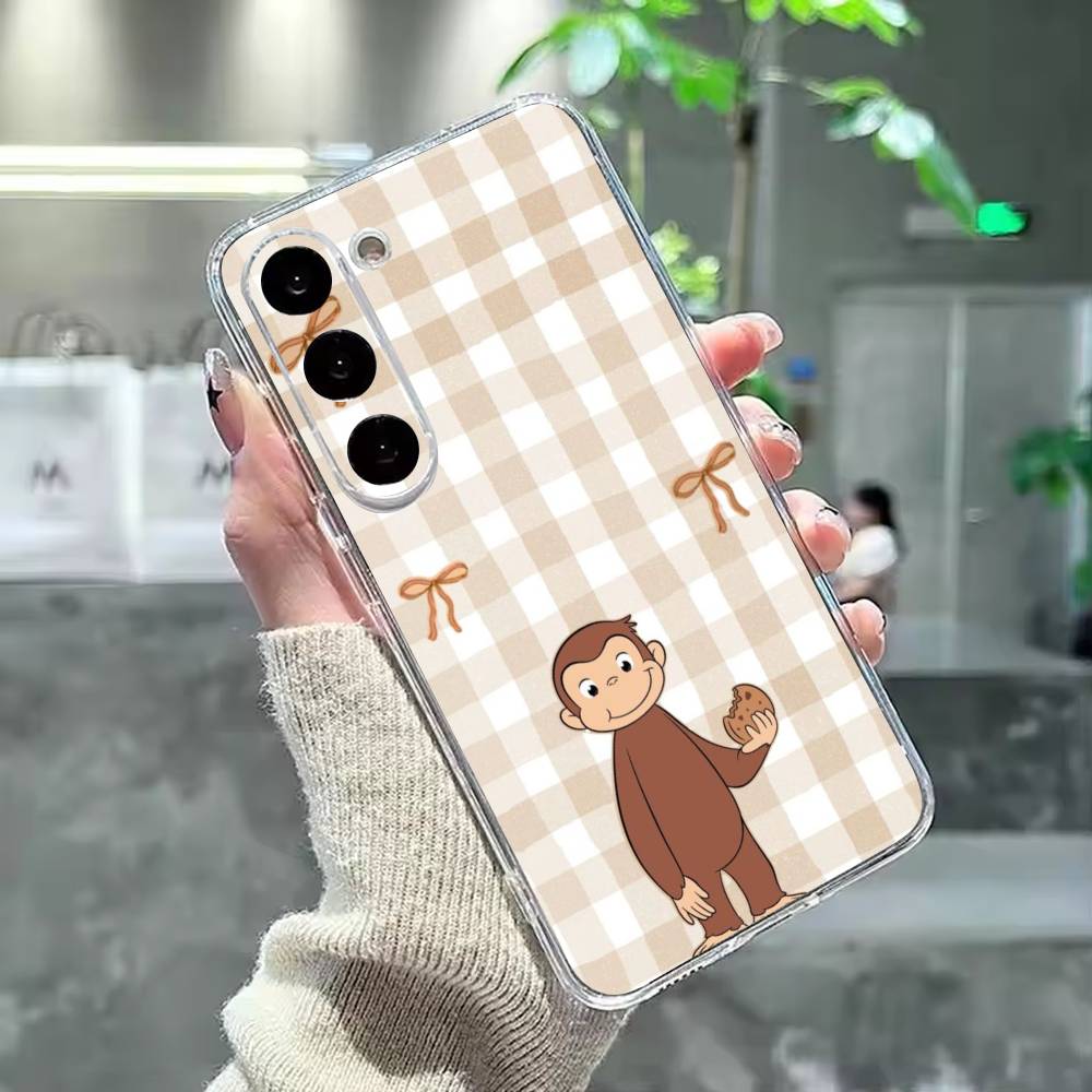 Luxury C-Curious G-George Phone Case For Samsung Galaxy A91,80,73,72 ,71,53,52,32 ,31,22,21s,20,Transparent Case