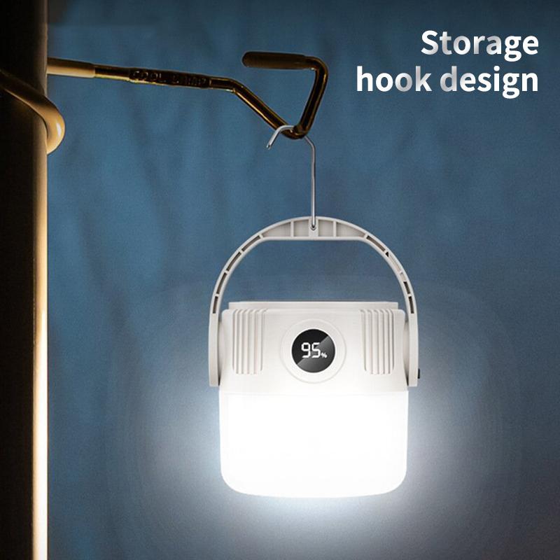 Led Solar Light Bulb Usb Rechargeable Camping Light Portable Outdoor Searchlight Multiduty Hanging Lamp With Flashlight 1Pc