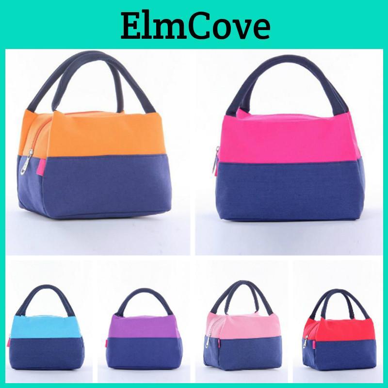 Spacious Lunch Bag Canvas Picnic Office Essential With Leakproof Thermal Handle