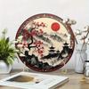 8x8 Inch Cherry Blossom Aluminum Wall Sign, Faux Laser Cut Home Decor
