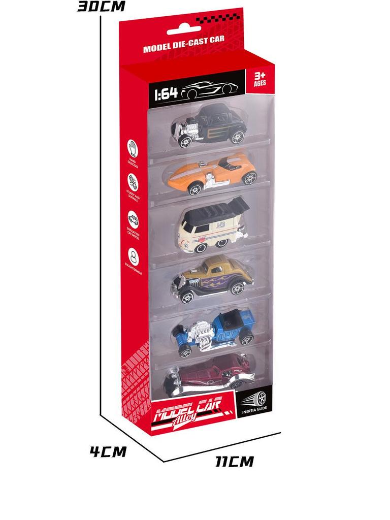1:64 Alloy Toy Car Racing & Police Model Set for Kids