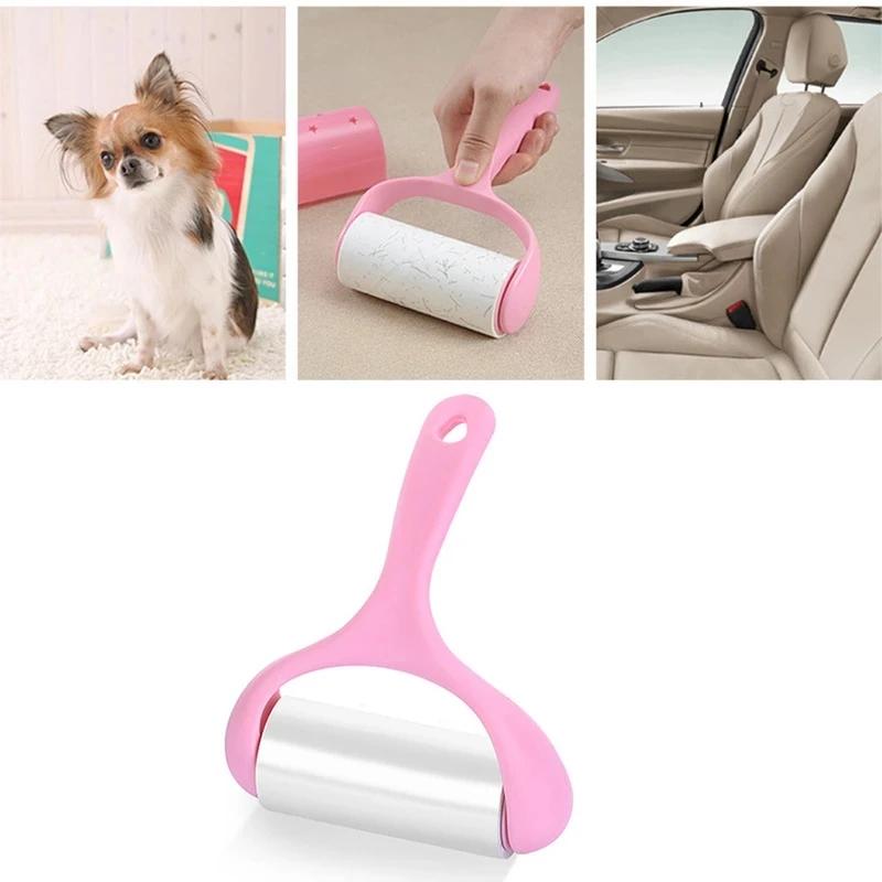 Hair Removal Lint Dust Sticking Roller Handle Tearable Adhesive Sticky Paper for Clothes Fabric Sofa Pet Dog Hair Remover Roller