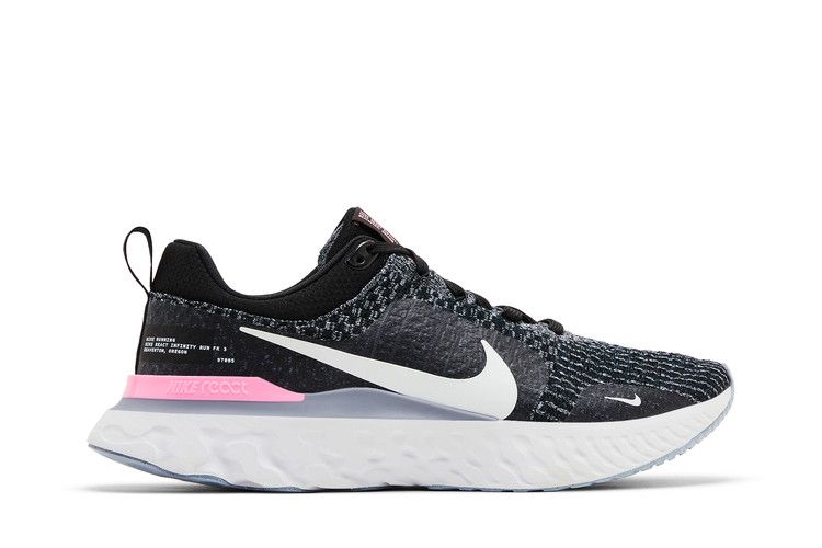 Nike React Infinity Run Black Football Grey Pink
