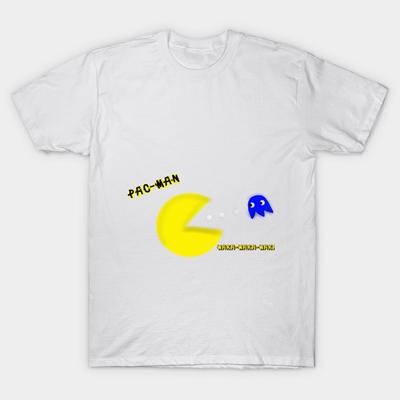 T-Shirt Damen Kinder Pacman T-Shirt Harajuku Print Kawaii T-Shirt Sommer Kurzarm Damen T-Shirt Top Tee