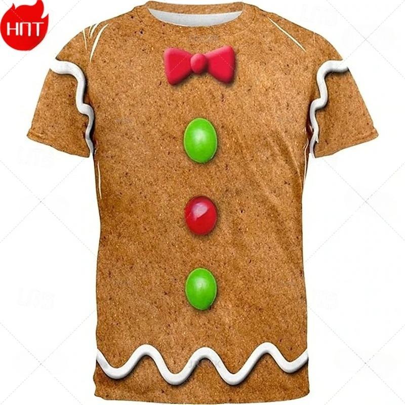 

Мужские футболки 3D С Рождеством милый принт короткий рукав смешные мужские футболки 6XL