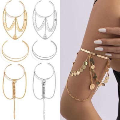 Fashion Jewelry for Women Girls Armlet Upper Arm Cuff Tassel Armband Arm Bracelet Minimalist Bangle