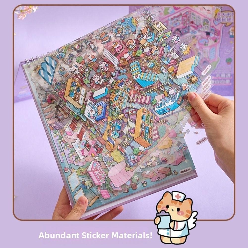 8in1 Collection 3D Landscape Stickers 20 Sheets Miniature Scene Sticker  Festival Gift